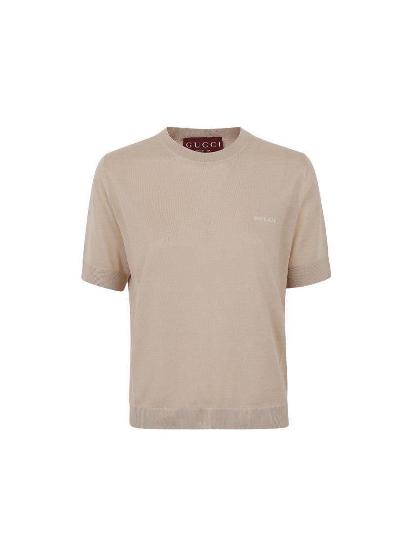 Gucci Cropped Top In Cashmere-Silk Blend