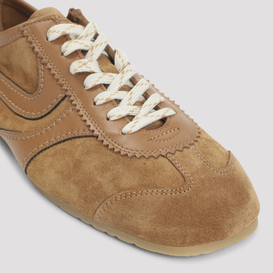 Dries Van Noten Brown Leather Sneakers