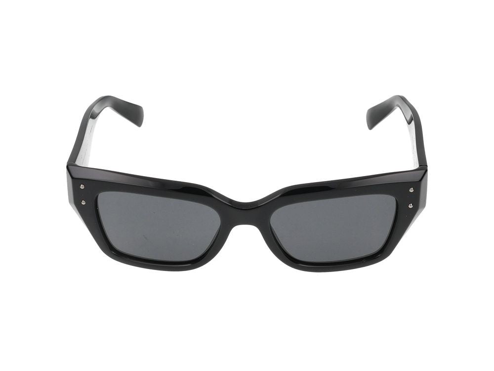 Dolce & Gabbana Classic Black Acetate Sunglasses With Polished Finish
