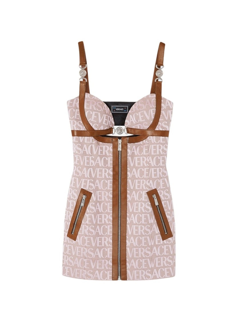 Versace Canvas Logo Mini Dress