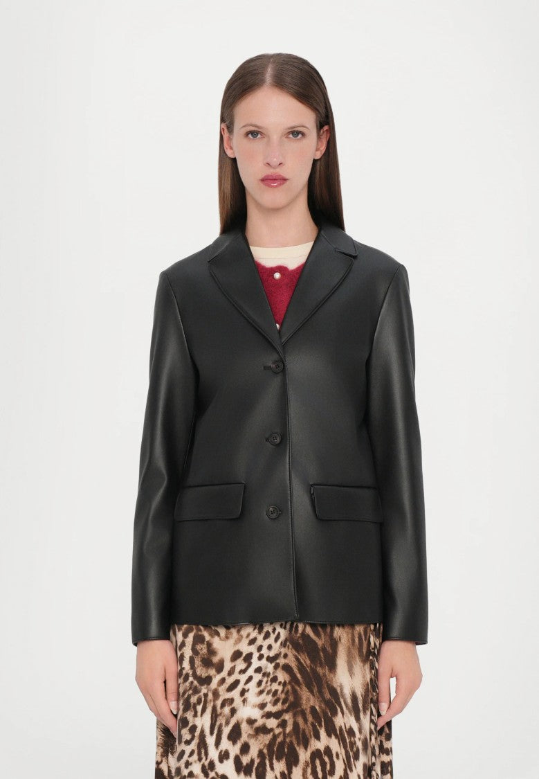 Max Mara Refined Black Tailored Jacket With Notched Lapel