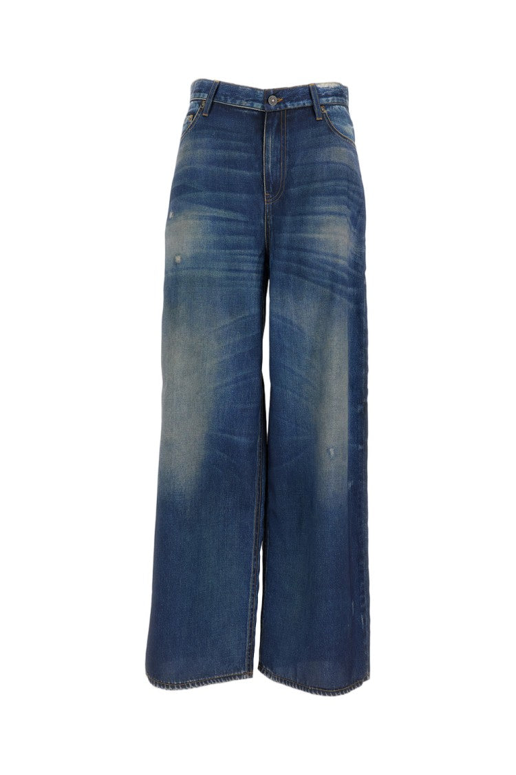 Golden Goose Straight-Leg Blue Jeans With Five-Pocket Design