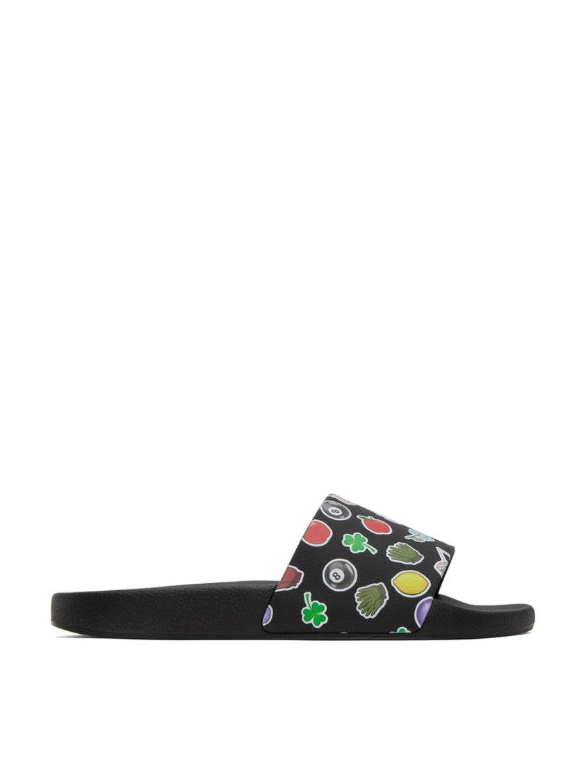 J. W. Anderson Sticker Logo Slides Sandals