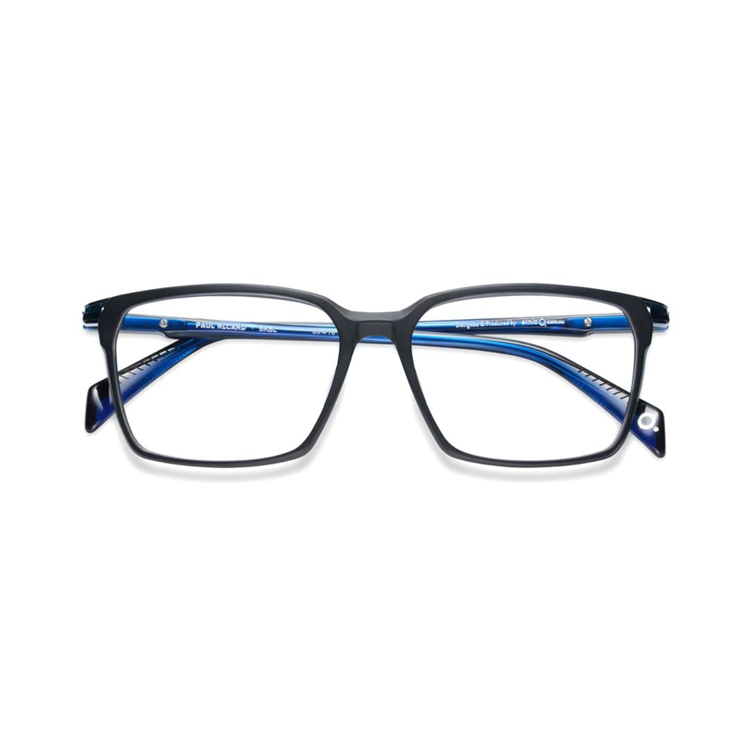 Etnia Barcelona Paul Ricard Rectangular Frame Sunglasses With Blue Inner Arms