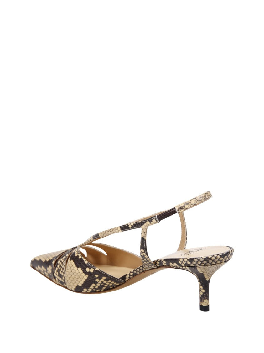 Francesco Russo Pointed Toe Sandals With Crisscross Straps