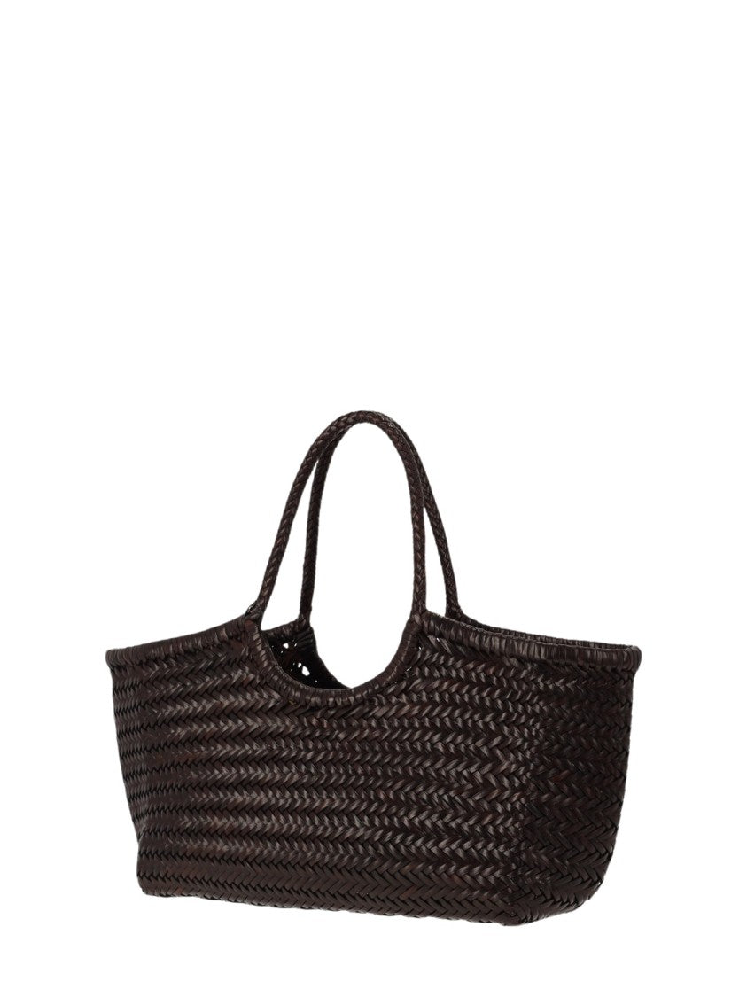 Dragon Diffusion Spacious Woven Leather Tote Bag With Braided Detailing