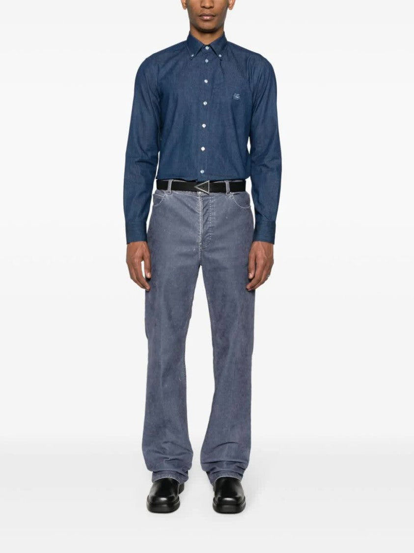 Etro Roma Long-Sleeve Paisley Pattern Cotton Shirt