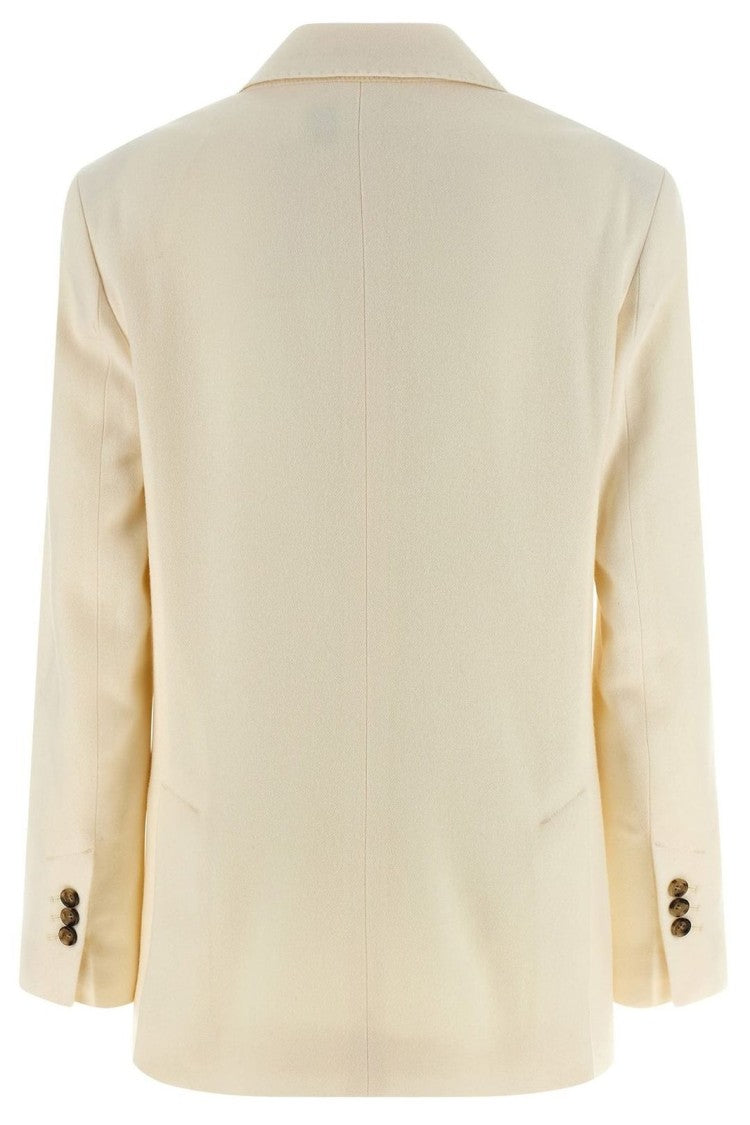 Ami Paris Double-Breasted Blazer – White