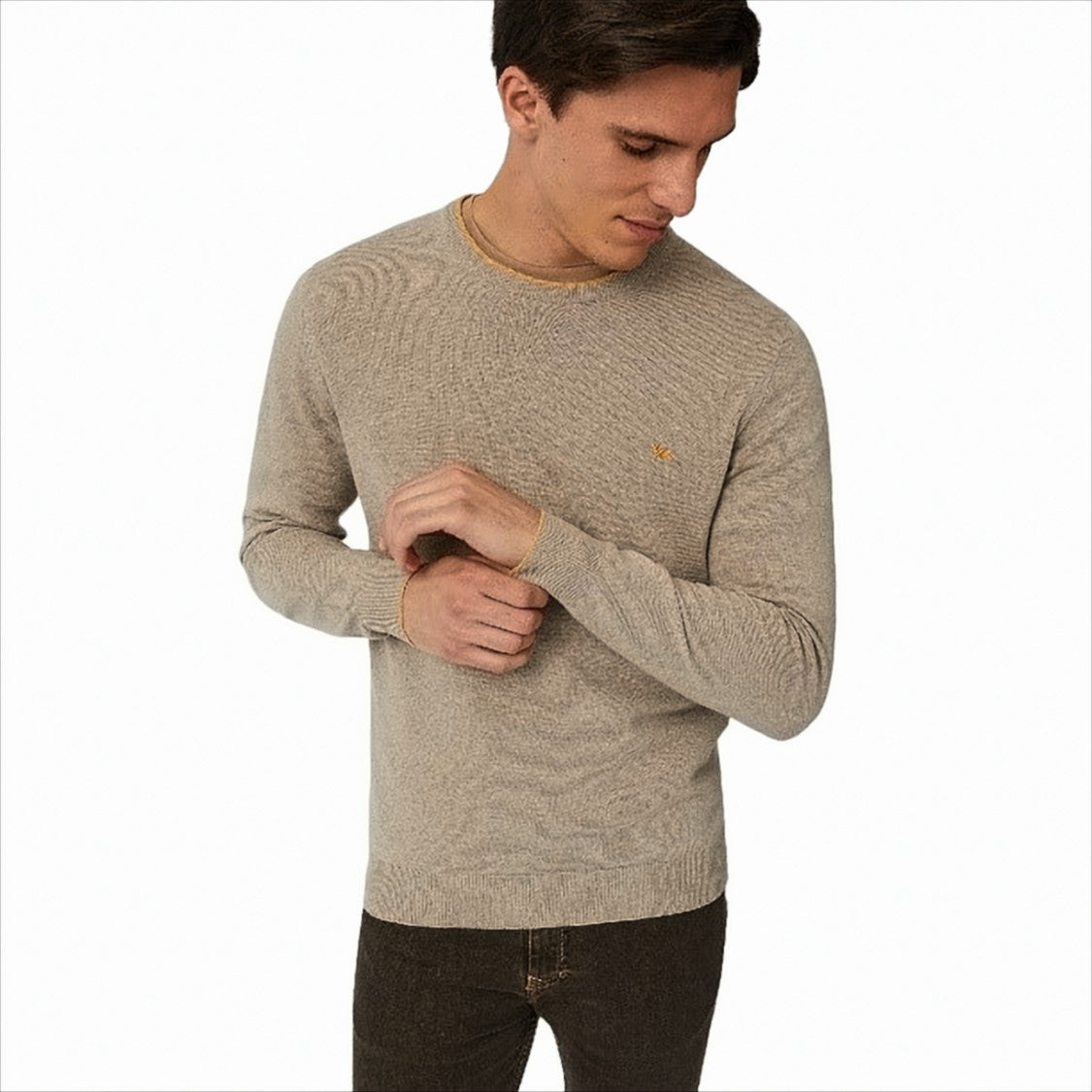 Harmont & Blaine Cashmere Blend Pullover With Contrasting Stripe