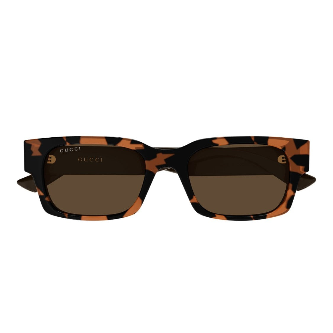 Gucci Havana Linea Sign Injected Square Sunglasses