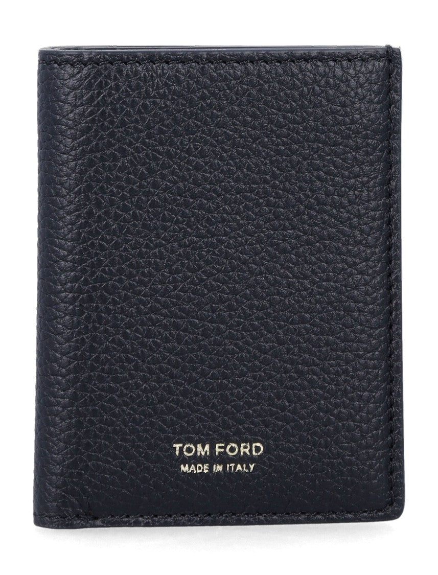 Tom Ford Grain Leather Folding Card Holder