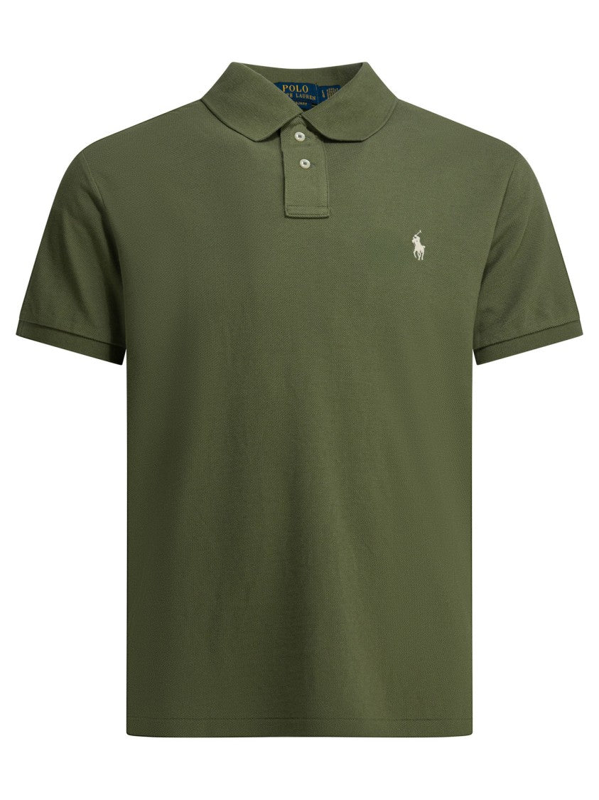 Polo Ralph Lauren Classic Green Polo Shirt With Textured Fabric And Timeless Design