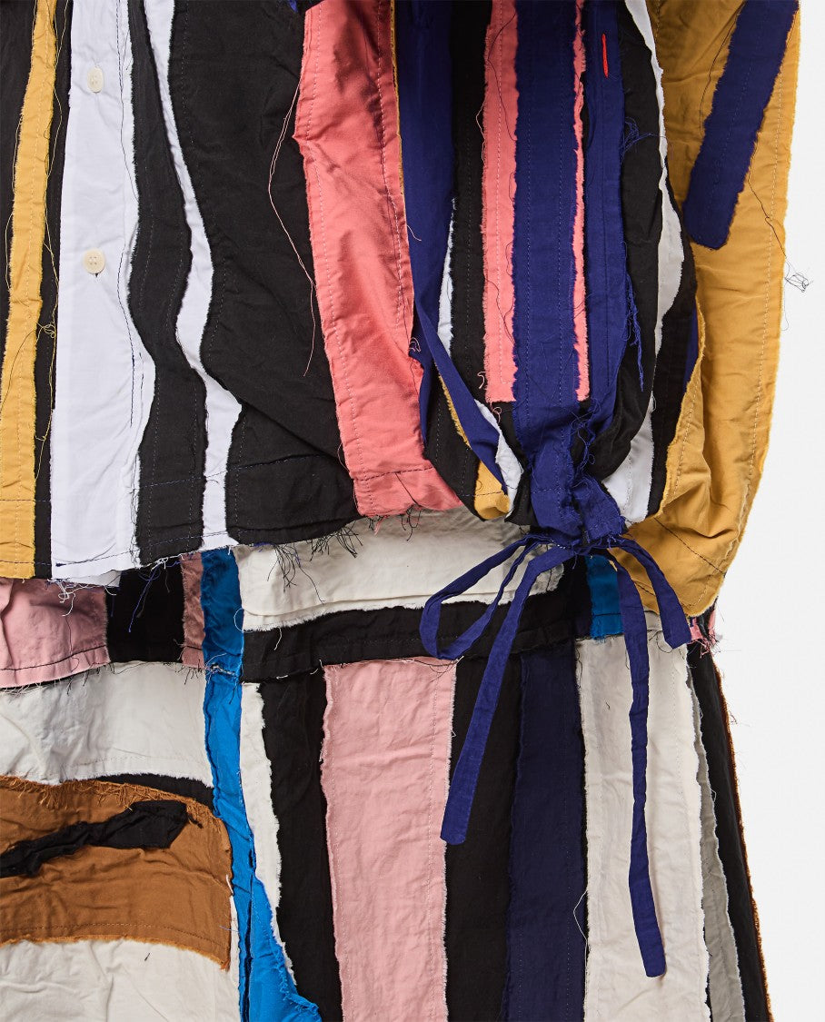 Casey & Casey Multicolor April Shirt-Stripe Patchwork