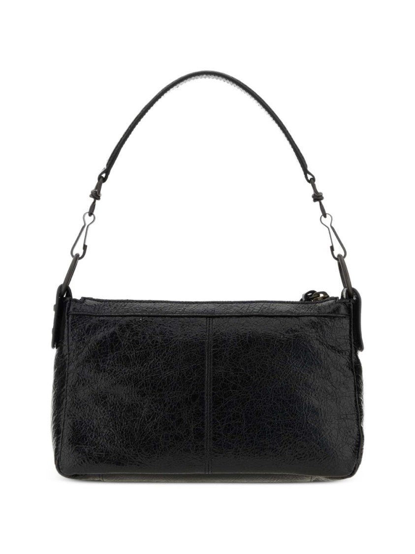 Balenciaga Textured Lambskin Metal Accent Shoulder Bag