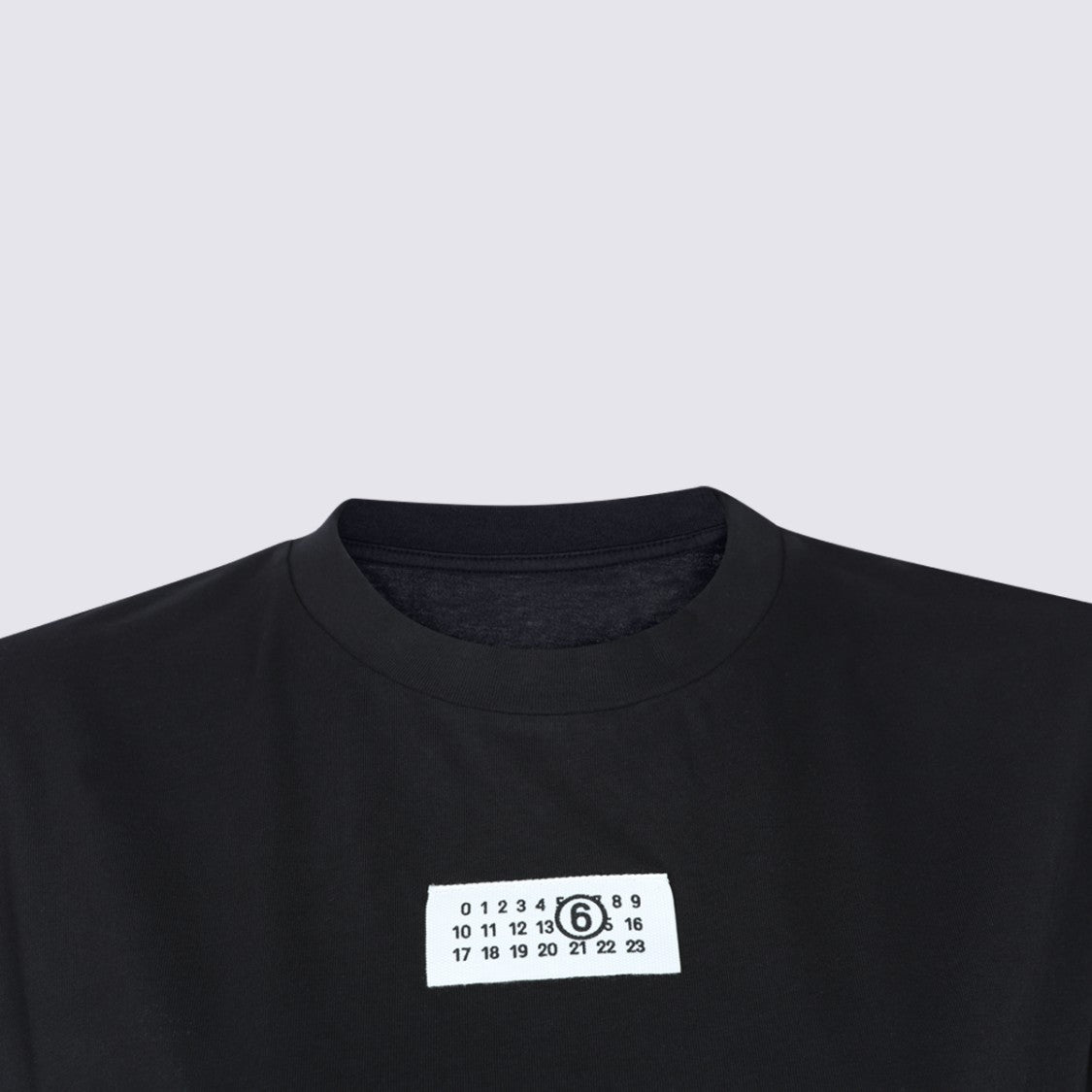 Mm6 By Maison Margiela Slim-Fit Black T-Shirt With Graphic Detail
