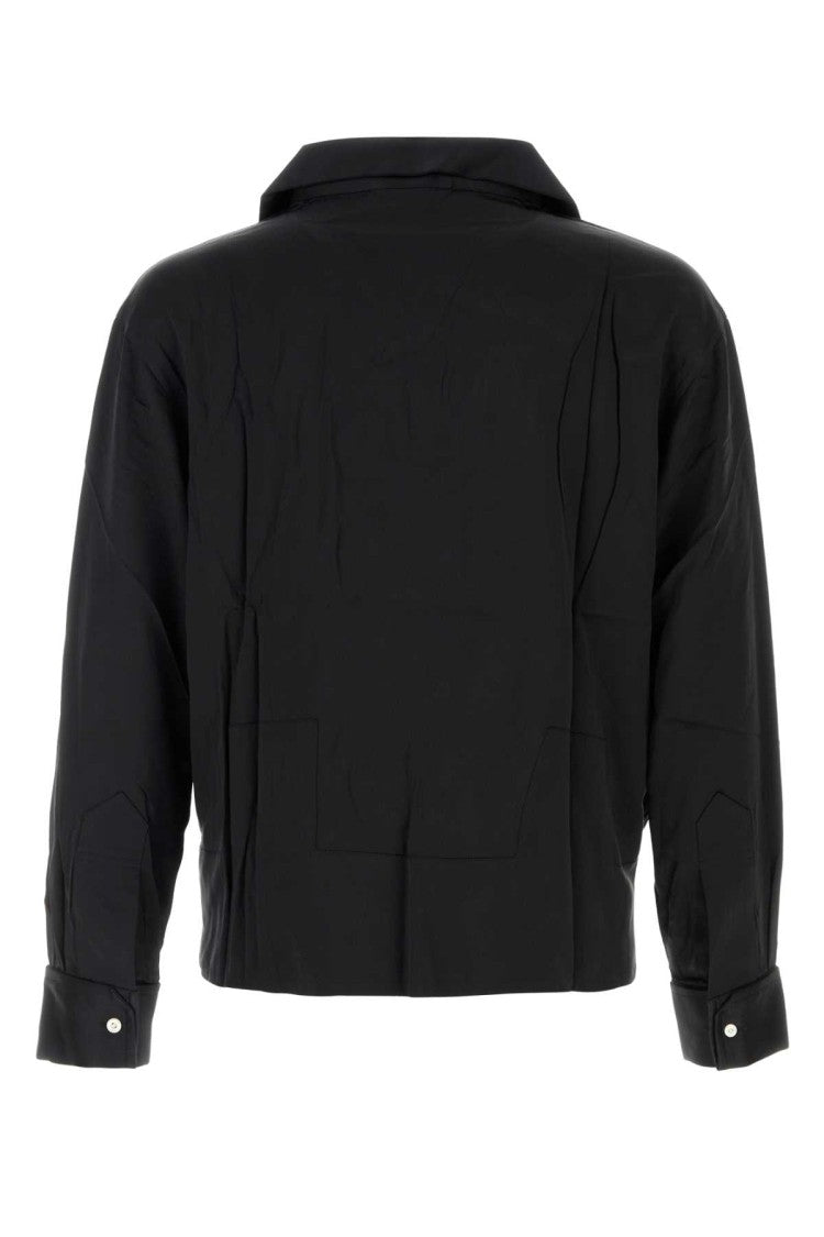 Bode Black Satin Maze Shirt