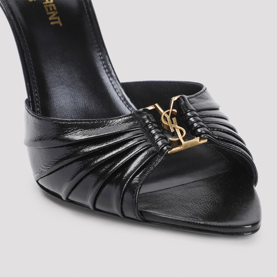 Saint Laurent Babylone 90 Black Lamb Leather Sandals
