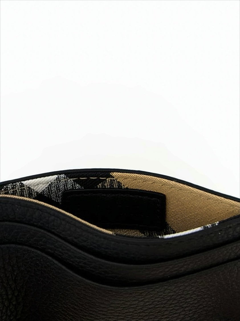 Burberry Textured Calf Leather Card Wallet
