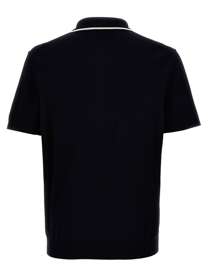 A.P.C. Short-Sleeve Polo Shirt With Ribbed Collar