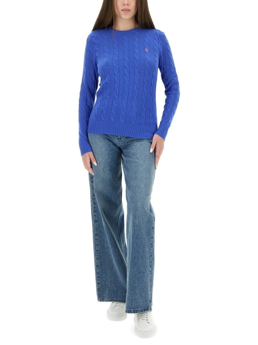 Polo Ralph Lauren Classic Cable-Knit Sweater With Textured Detailing