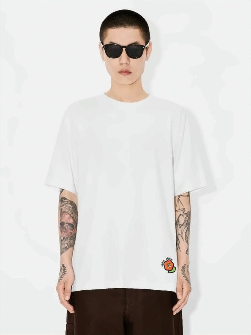 Kenzo Relaxed Fit White Cotton T-Shirt