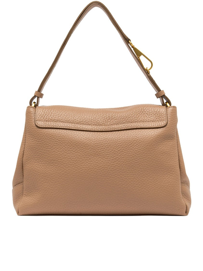 Gianni Chiarini Cecile Medium Beige Pebbled Leather Handbag