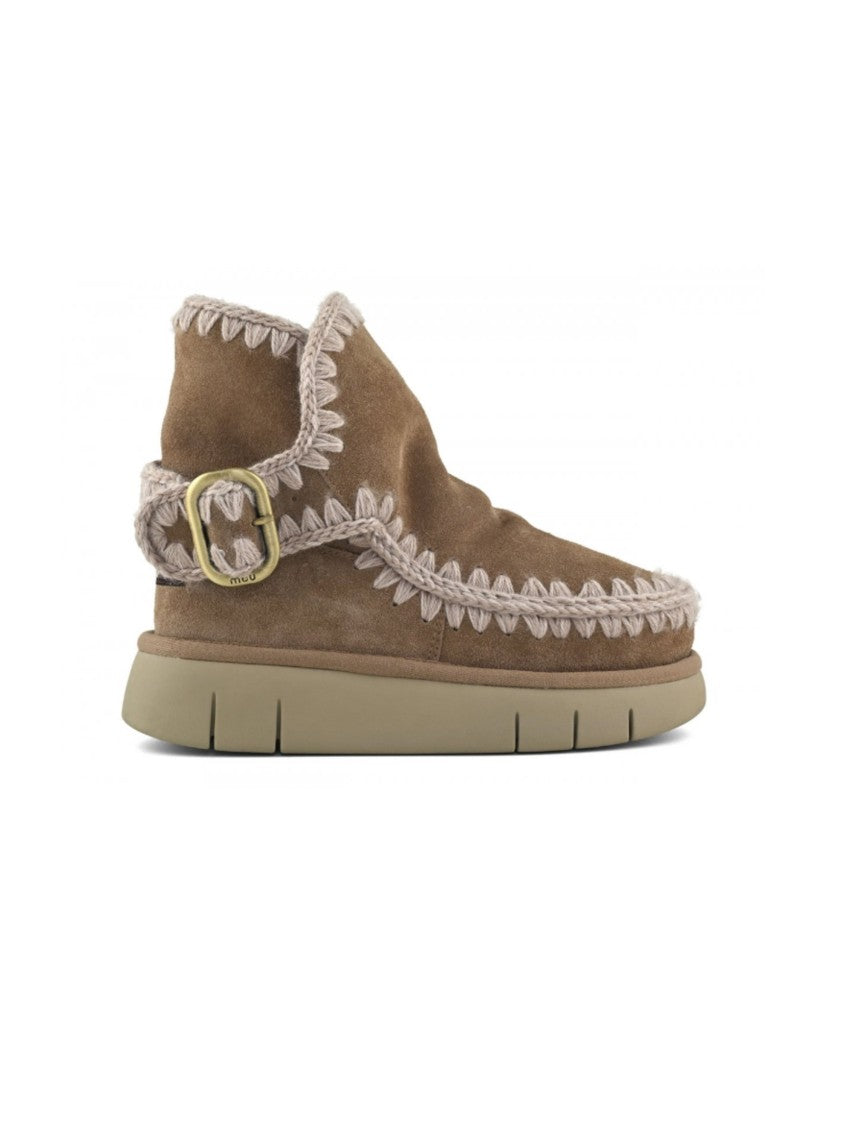 Mou Buckle Strap Bounce Boot In Double-Faced Lambskin