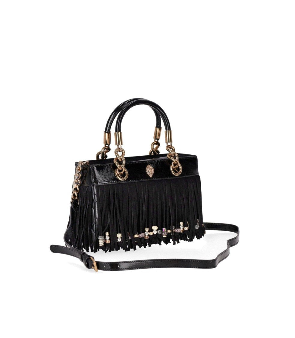 Kurt Geiger Kensington Fringe Black Handbag