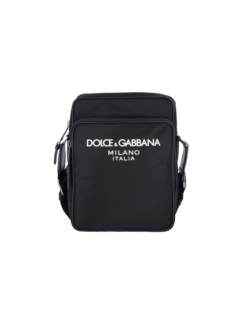 Dolce & Gabbana Logo Crossbody Bag – Black