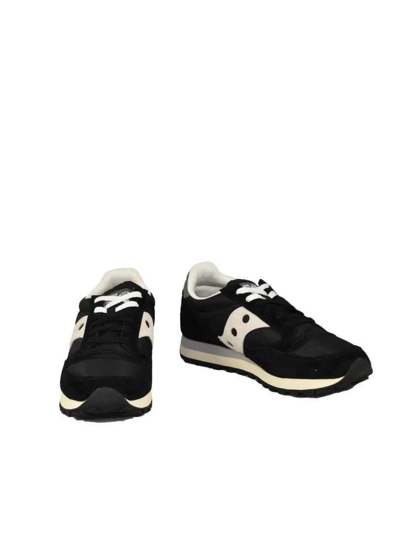 Saucony Black Leather-Blend Two-Tone Sneakers