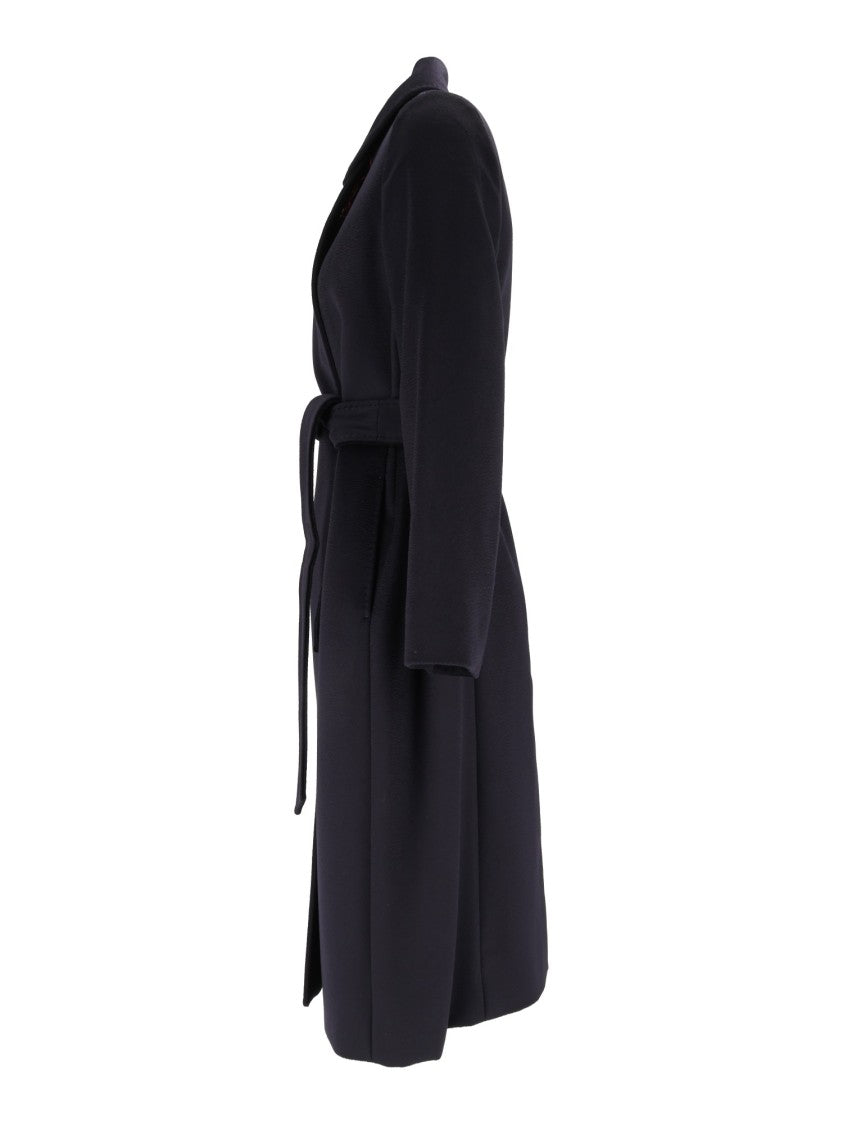Max Mara Blue Bcollag Belted Tailored Coat