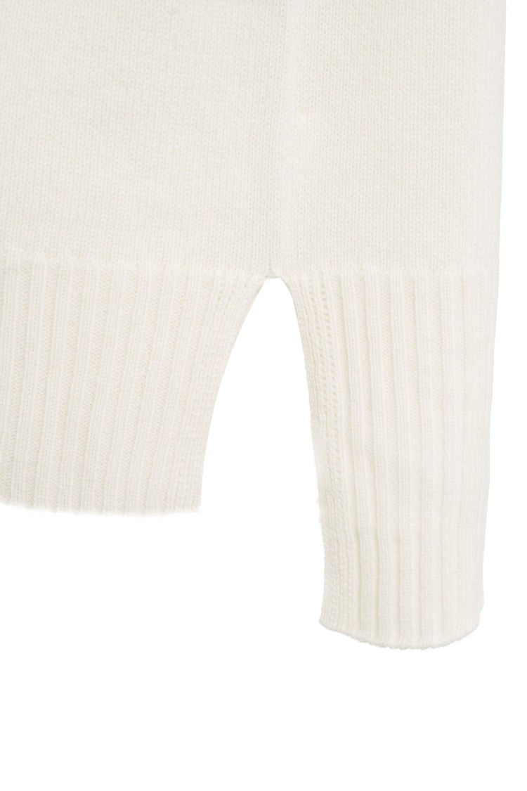 Mvm High-Neck Turtleneck Sweater With Ribbed Details