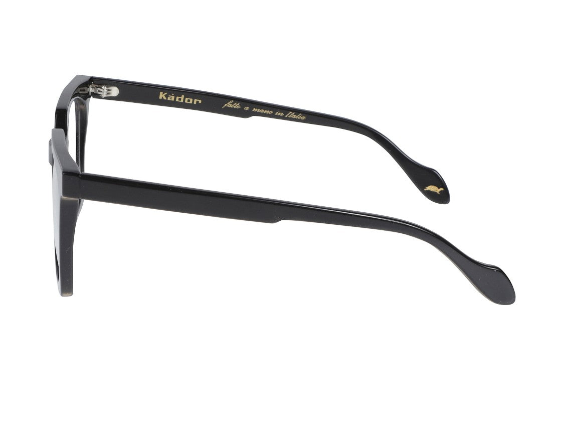 Kador Black Maya Light Glossy Oversized Square Eyeglasses