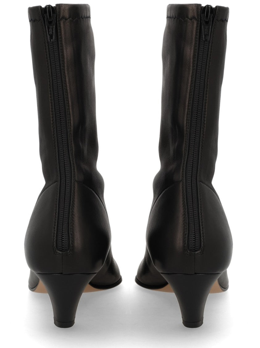 Khaite Arizona Pointed Toe Curved Heel Boots