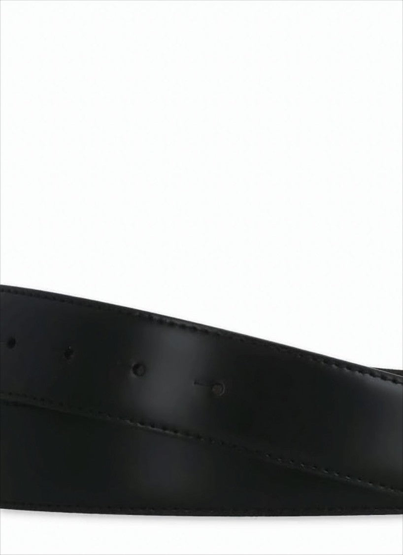Tod's Leather Belt With Signature Metallic Buckle