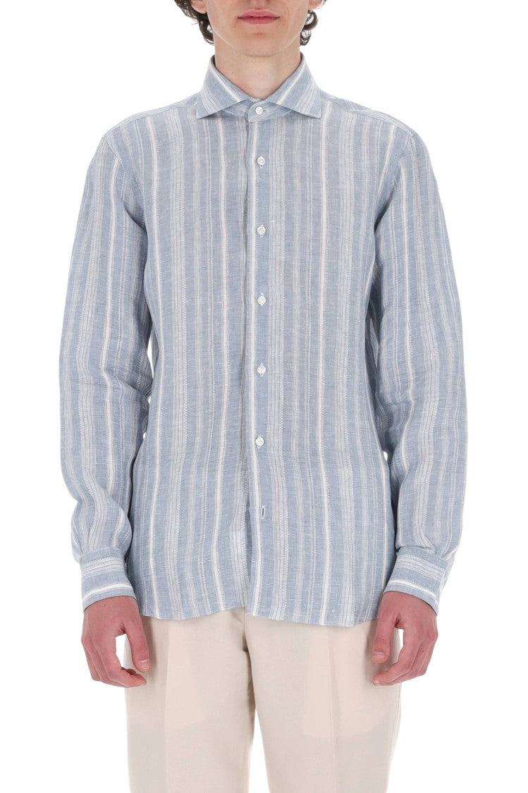 Barba Dandylife Textured Linen Casual Shirt