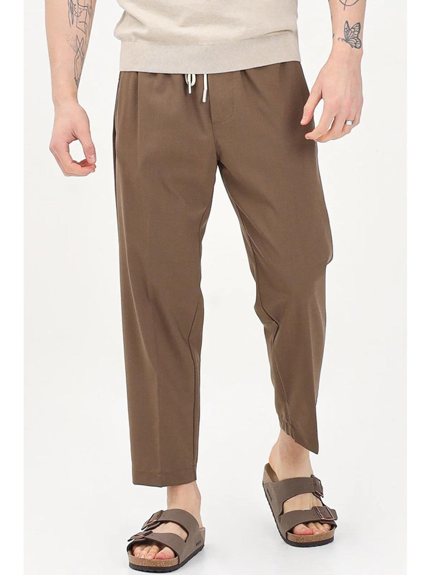 Yes London Yes London Wool Stretch Trousers - Brown