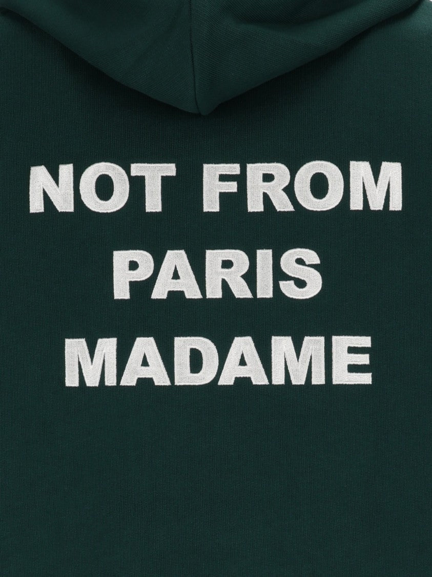 Drôle De Monsieur Dark Green Bold Slogan Hoodie