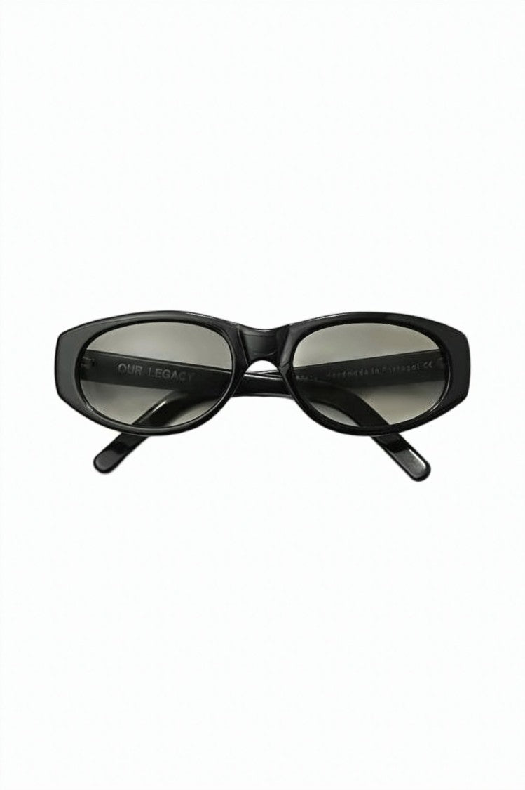 Our Legacy Narrow Oval Frame Sunglasses With Glossy Finish