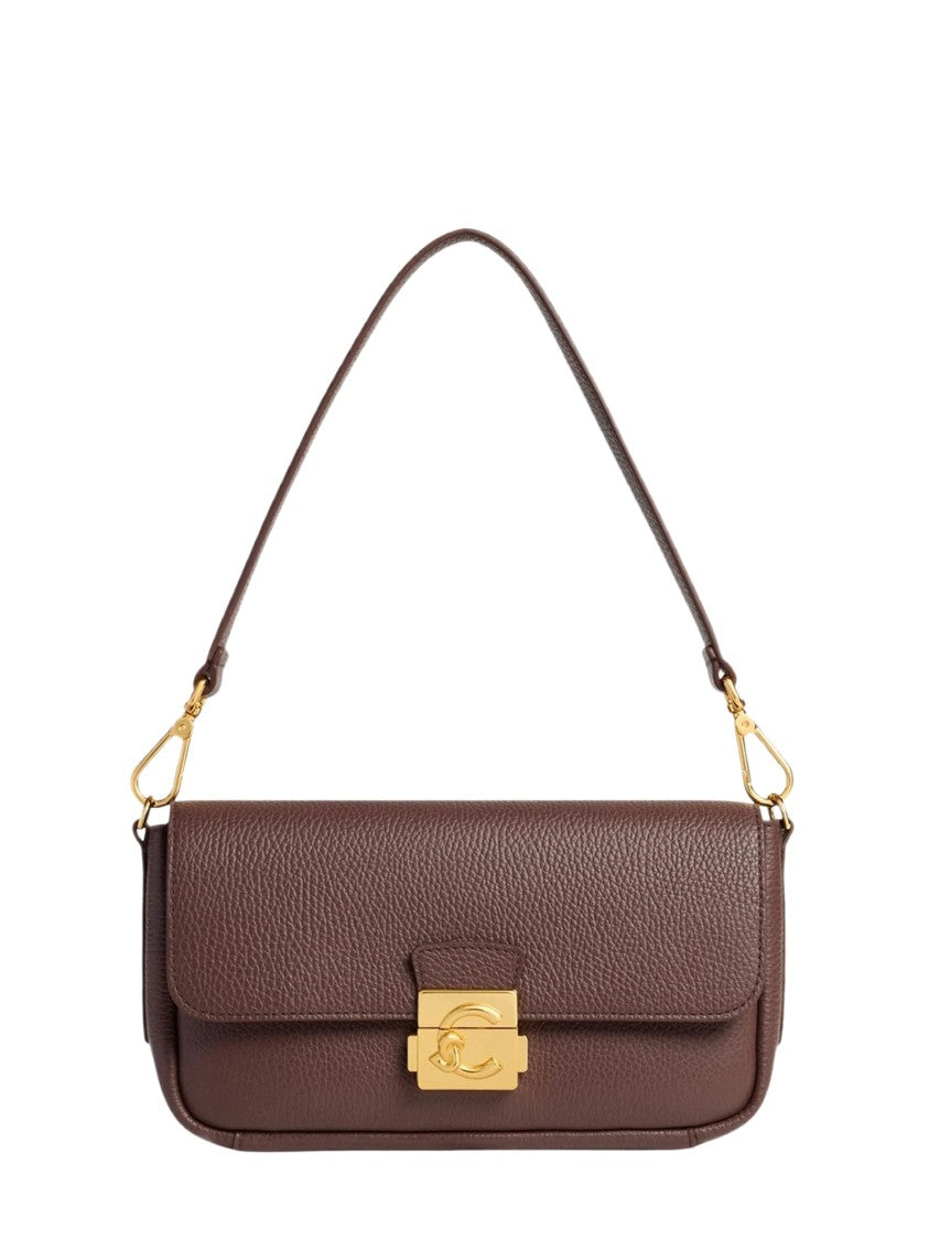 Coccinelle Medium C-Me Lock Grainy Leather Shoulder Bag