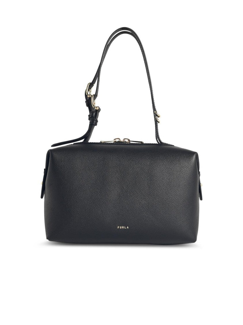 Furla Double' Black Leather Bag
