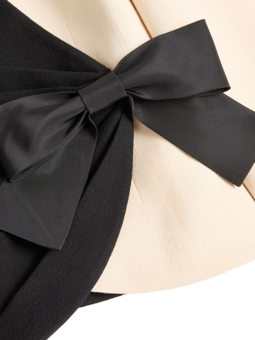 Valentino Garavani Wool Crepe Jacket With Contrasting Bow