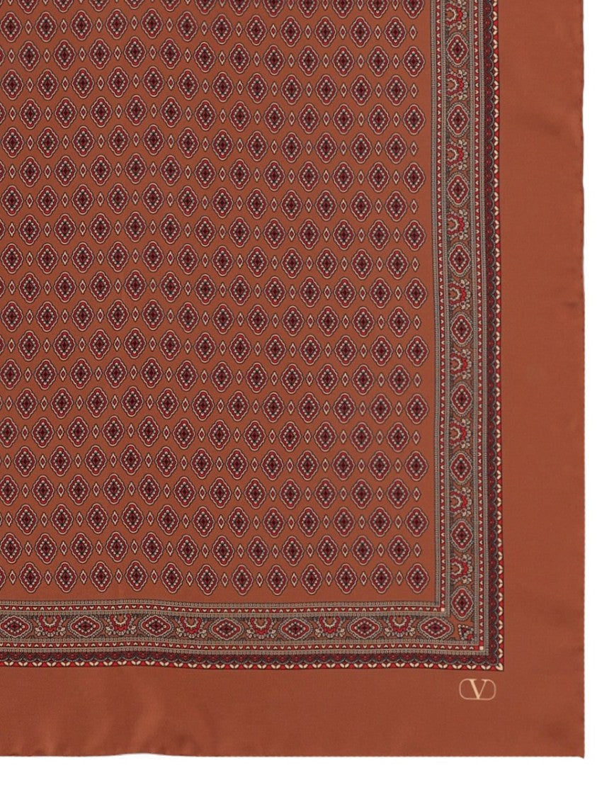 Valentino Garavani Geometric Patterned Silk Foulard