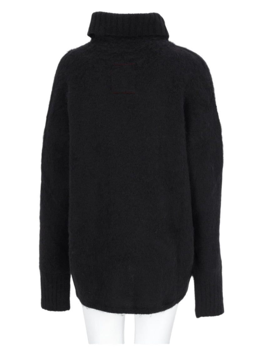 Uma Wang Black Turtleneck Alpaca-Blend Knit Sweater