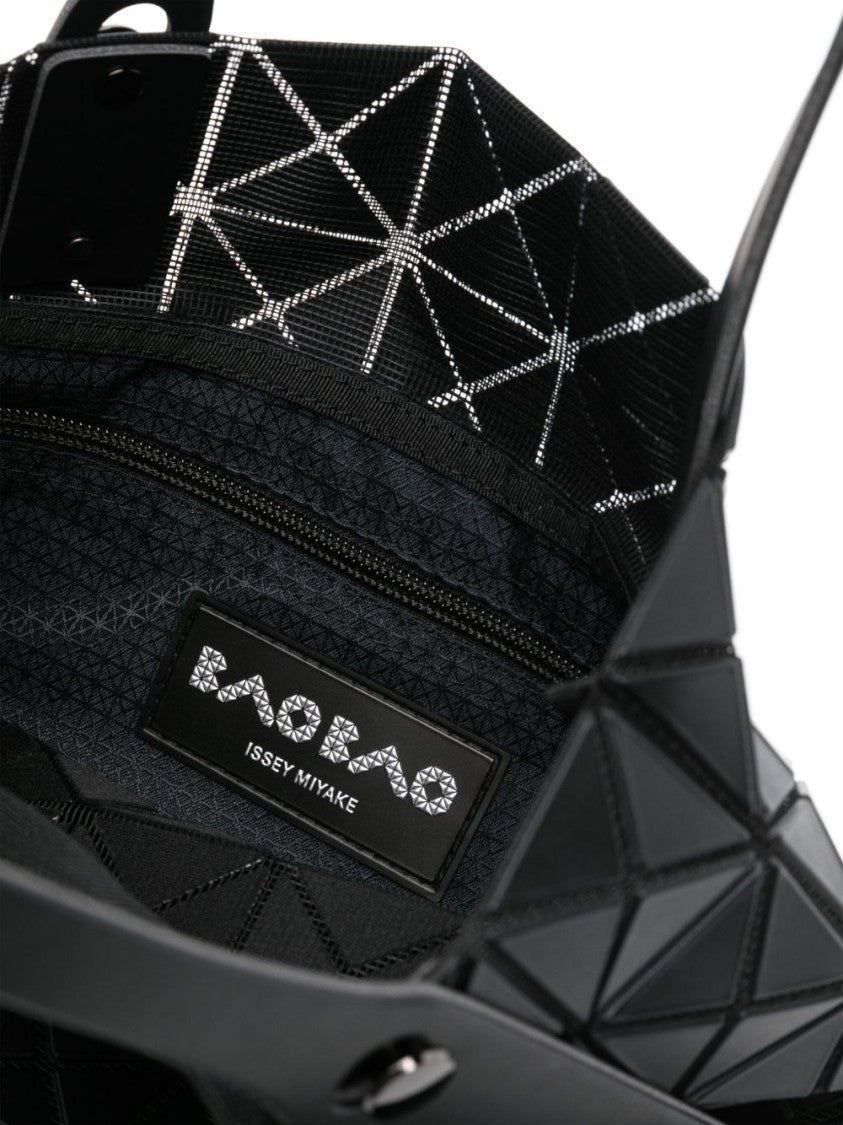 Bao Bao Issey Miyake Black Glossy Geometric Structured Shoulder Bag