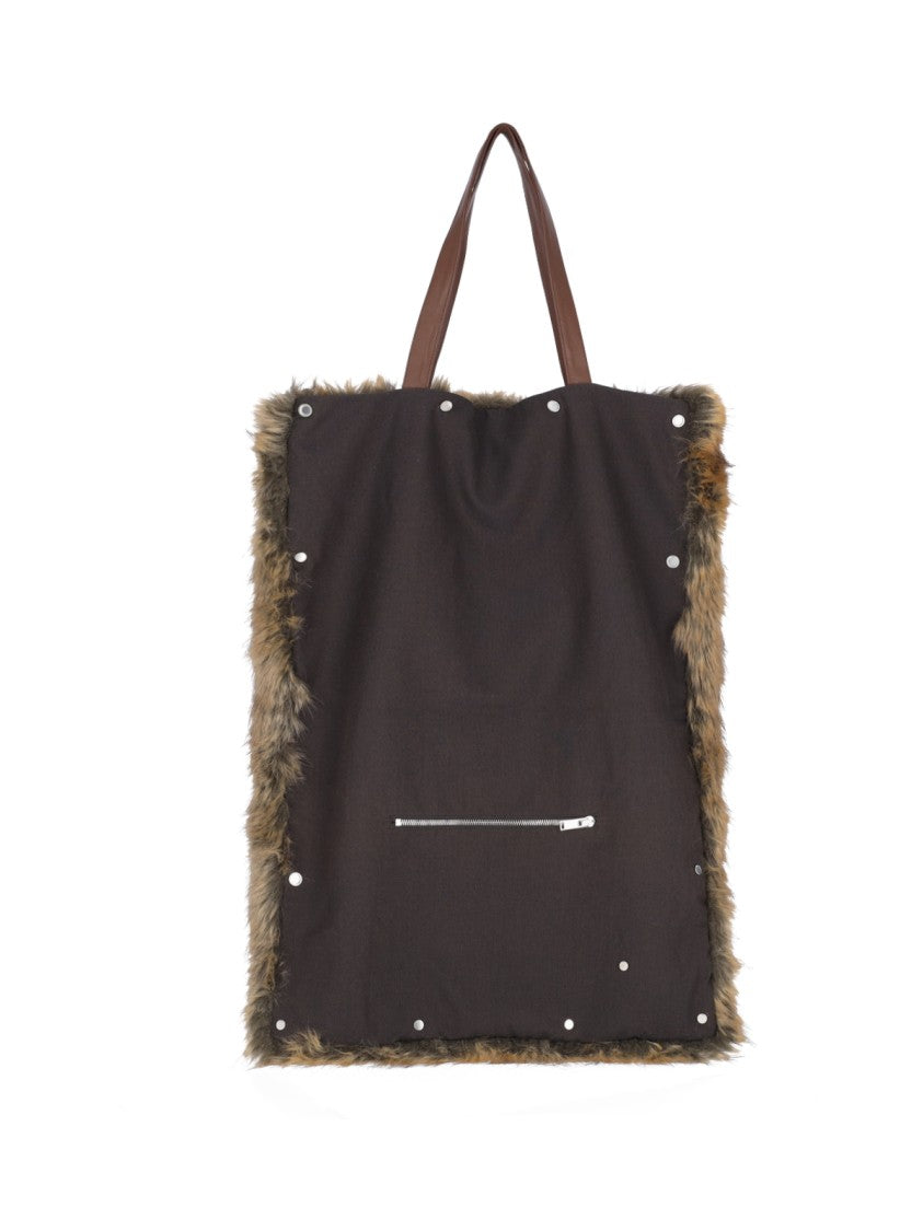 Niccolò Pasqualetti Faux Fur Tote Bag – Brown