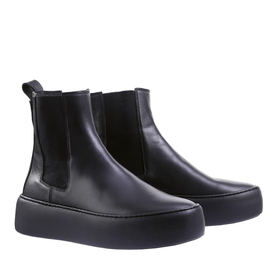 Högl Black Connor Sleek Elastic Panels Leather Ankle Boots