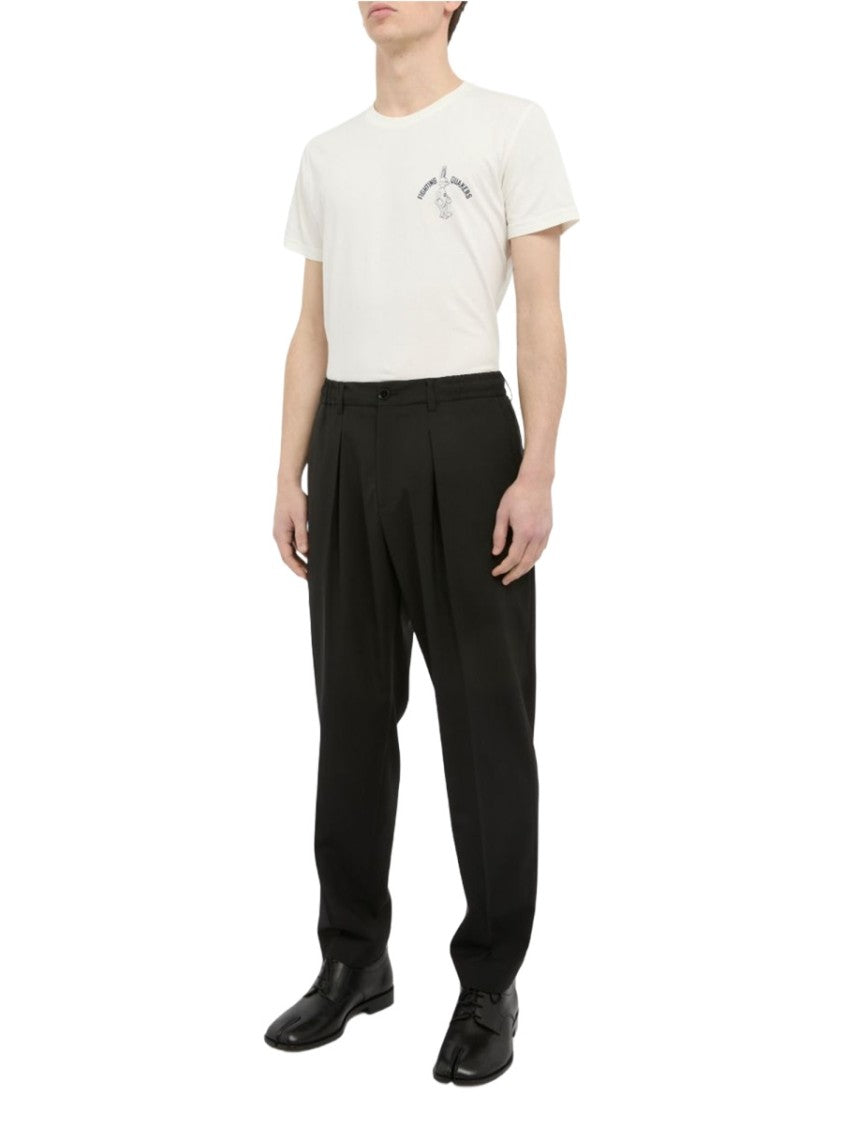 Be Able Tailored Black Trousers With Pleated Front And Tapered Leg