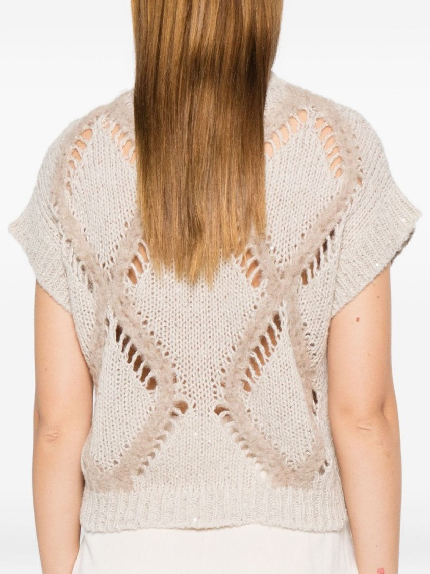 Antonelli Chunky Knit Beige Sweater