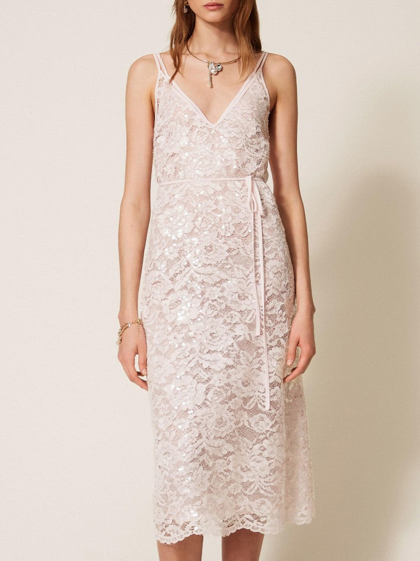 Twin-Set Long Midi Dress With Slip